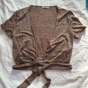 Zara Tan Knit Top